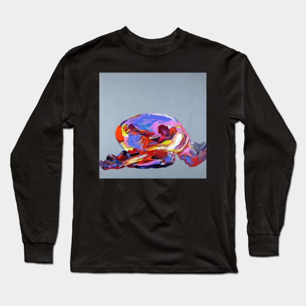 Yoga Nude Pose Painting 862 Long Sleeve T-Shirt by artsale